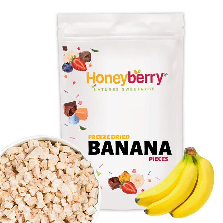 Honeyberry Freeze Dried Banana Pieces 100g