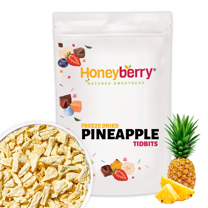 Honeyberry Freeze Dried Pineapple Pieces 100g