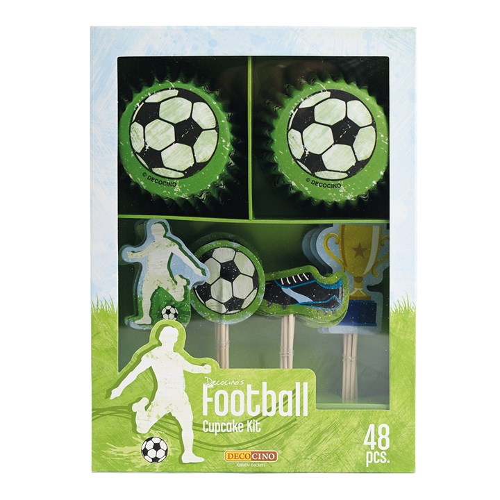 Cupcake Set - Football (48 Pieces)