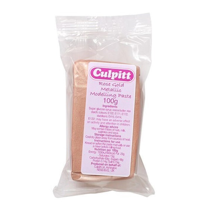 Culpitt Rose Gold Metallic Modelling Paste - 100g