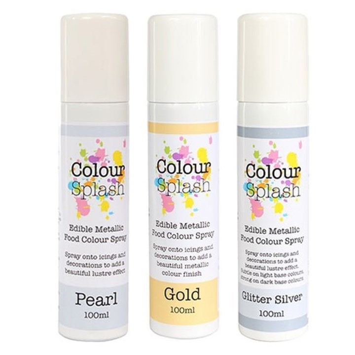 Colour Splash Food Colour Spray Set - Metallics