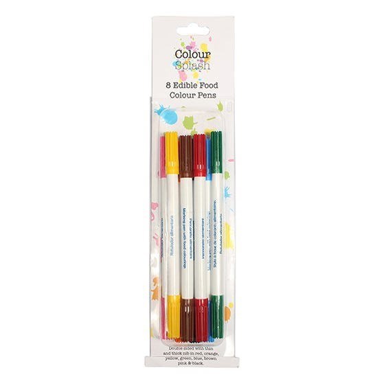 Colour Splash Edible Food Pens - Pack of 8