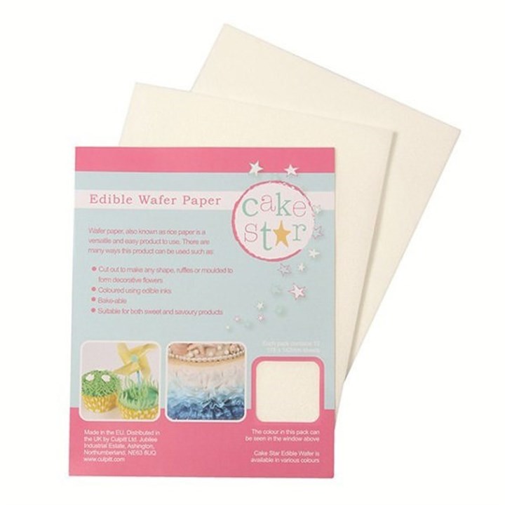 Cake Star Wafer Paper - White