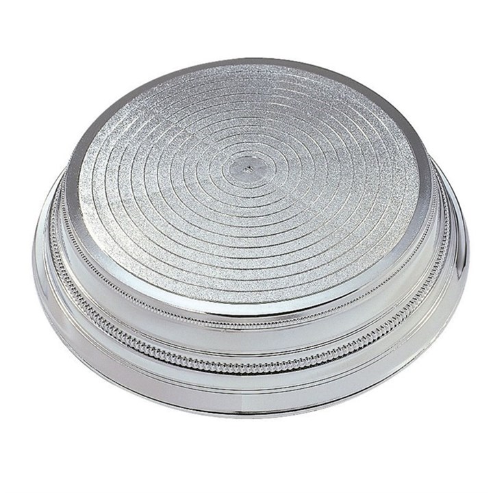 Round Shiny Silver Cake Base