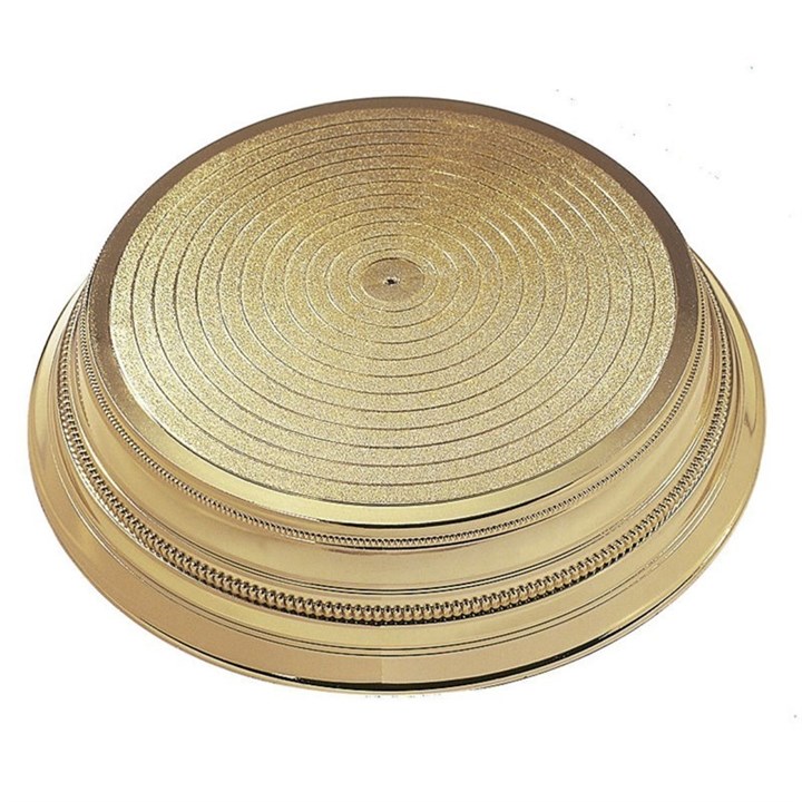 Round Shiny Gold Cake Base