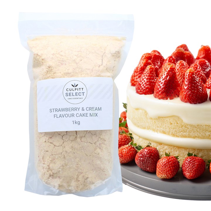 Culpitt Select Strawberries & Cream Flavour Cake Mix - 1kg