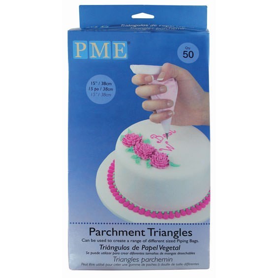 PME Parchment Paper Triangles - 15" - Pack of 50