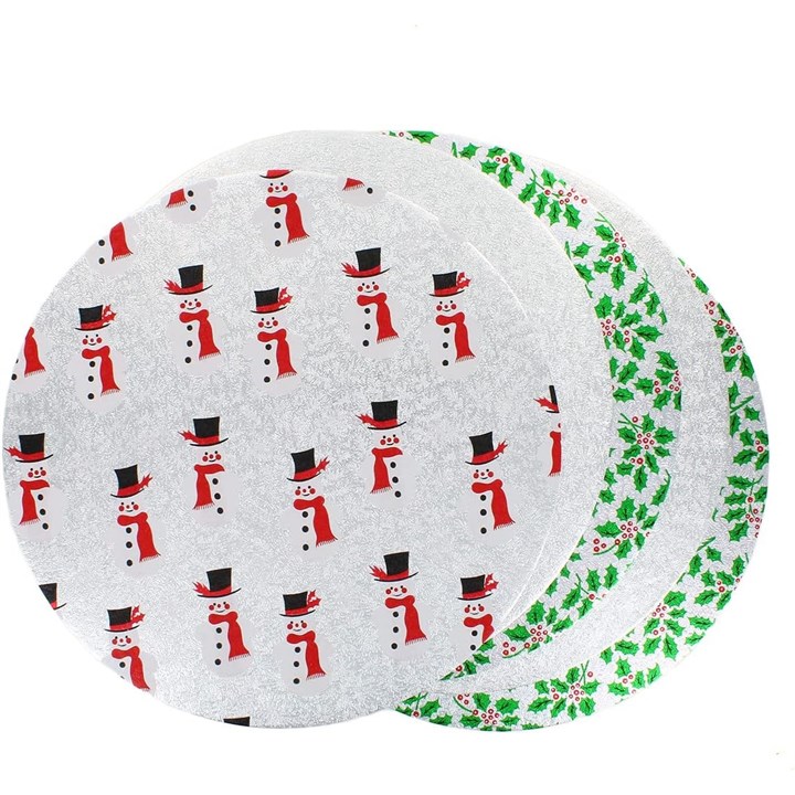 Silver Selection Christmas Cake Boards - 254mm (10")