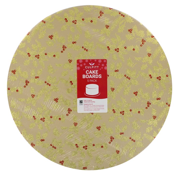 Gold Selection Christmas Cake Boards - 254mm (10")