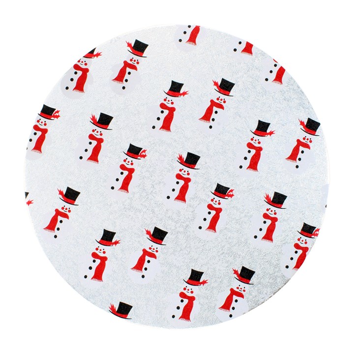 10" Double Thick Round Snowman Cake Card 5PK