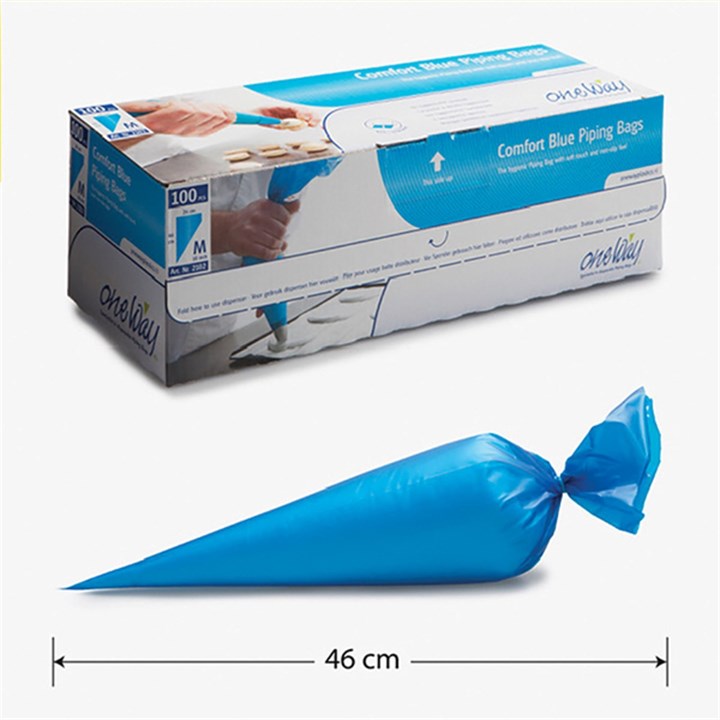 Comfort Blue 18" Disposable Piping Bags - Pack of 100