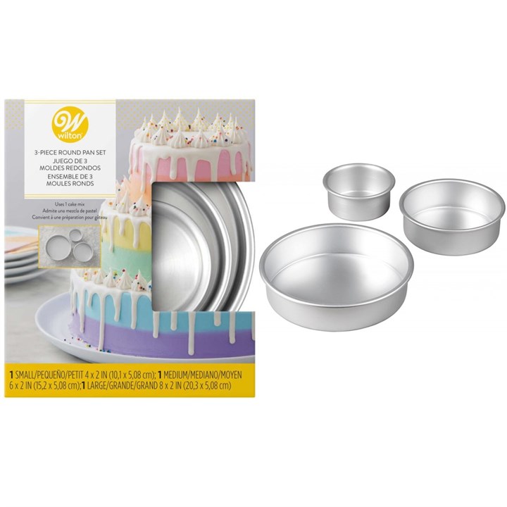 Wilton Tiered Round Tin Trio - Set of 3