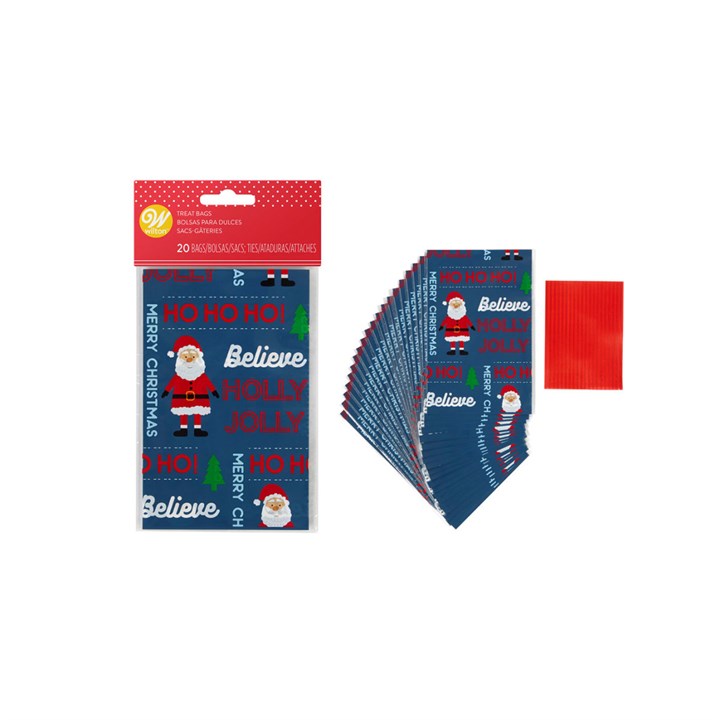Wilton 20 Mini Treat Christmas Bags