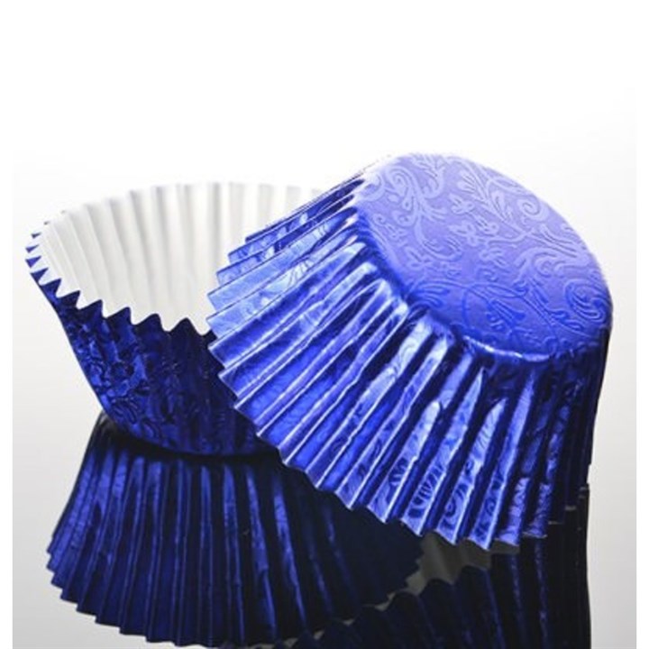 Royal Blue Foil Cupcake Cases - Pack of 24