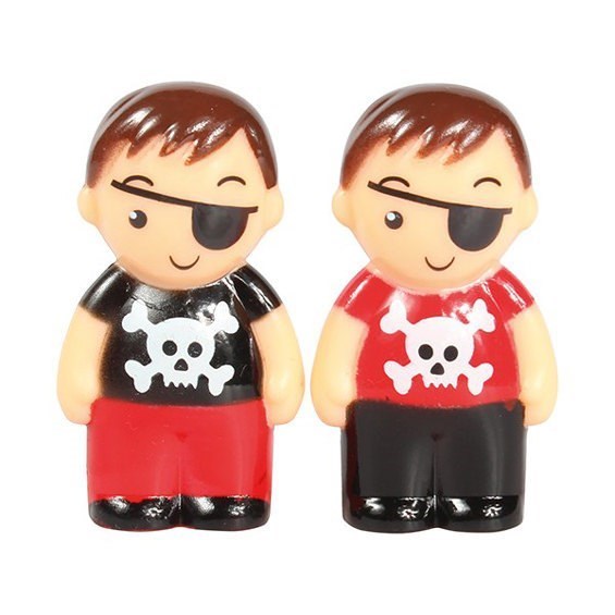 Plastic Pirate Cake Toppers - Pack of 2