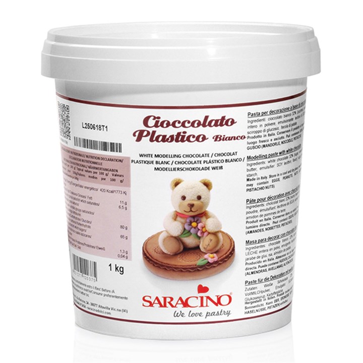Saracino White Chocolate Modelling Paste - 6 x 1kg