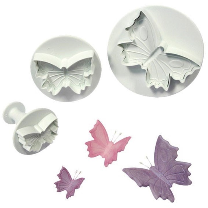PME Butterfly Veined Plunger Cutter - Set of 3
