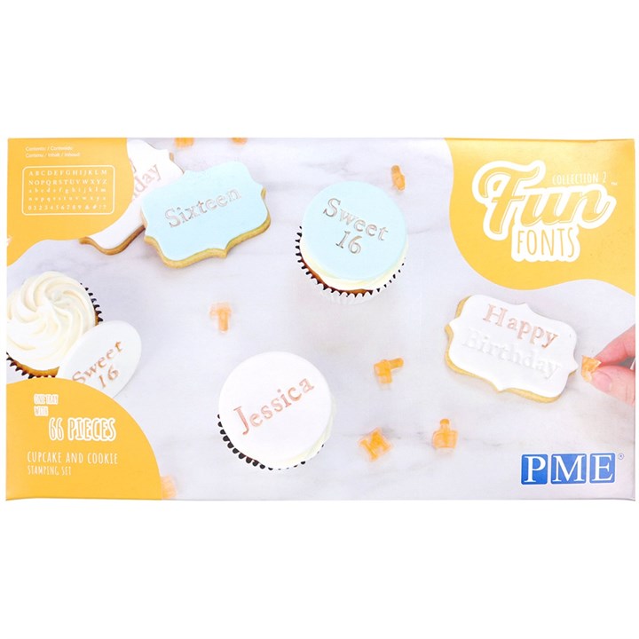 PME Fun Fonts Embossers - Cupcakes & Cookies Stamps