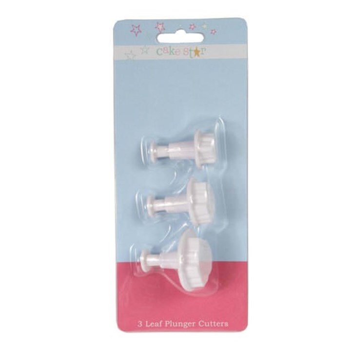 Cake Star Plunger Cutter - Leaf - Set of 3