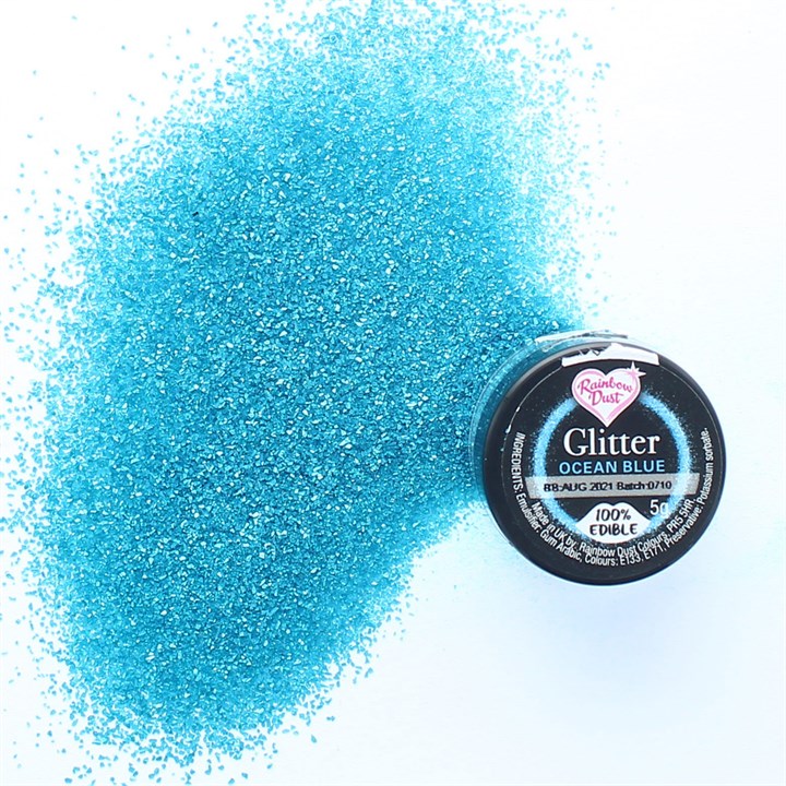 Rainbow Dust Edible Glitter - Ocean Blue - 5g