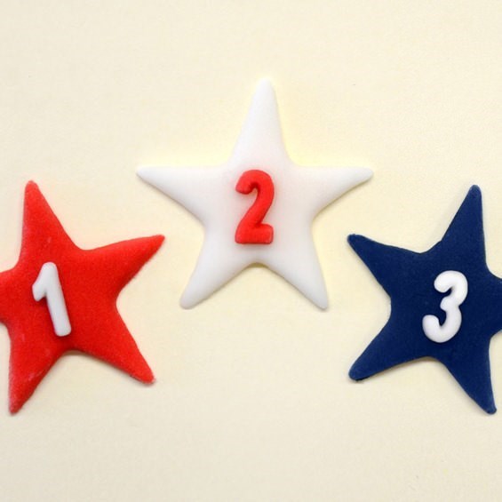 Katy Sue Silicone Sugarcraft Mould - Star Numbers