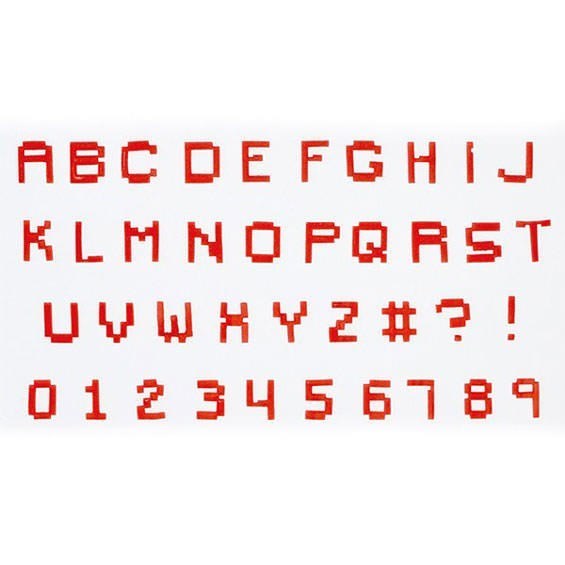 FMM Pixel Uppercase Letter & Number Tappit