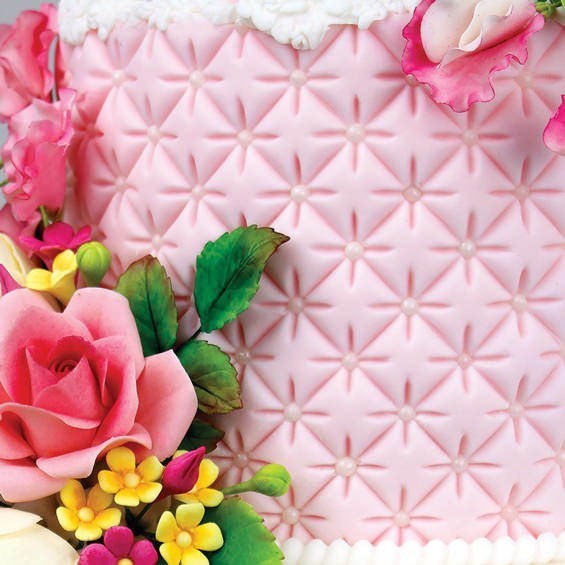 Katy Sue Silicone Sugarcraft Mould - Continuous Quilting Mat
