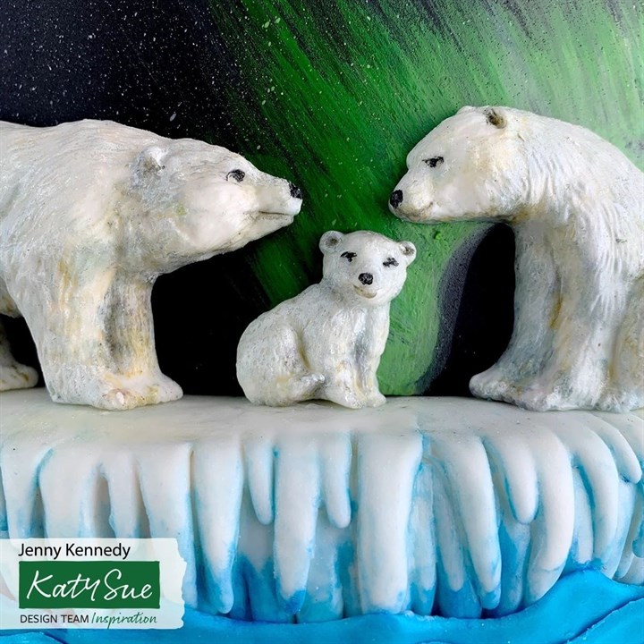 Katy Sue Silicone Polar Bear Famiily Mould