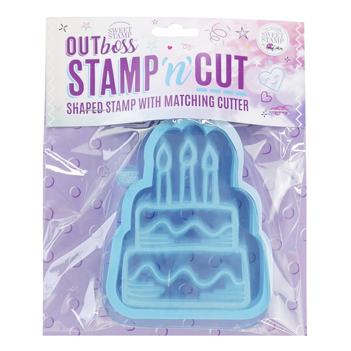 Sweet Stamp Birthday Cake OUTboss Stamp n Cut Set