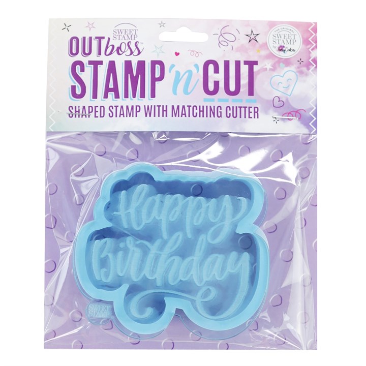 Sweet Stamp Happy Birthday OUTboss Stamp n Cut Set