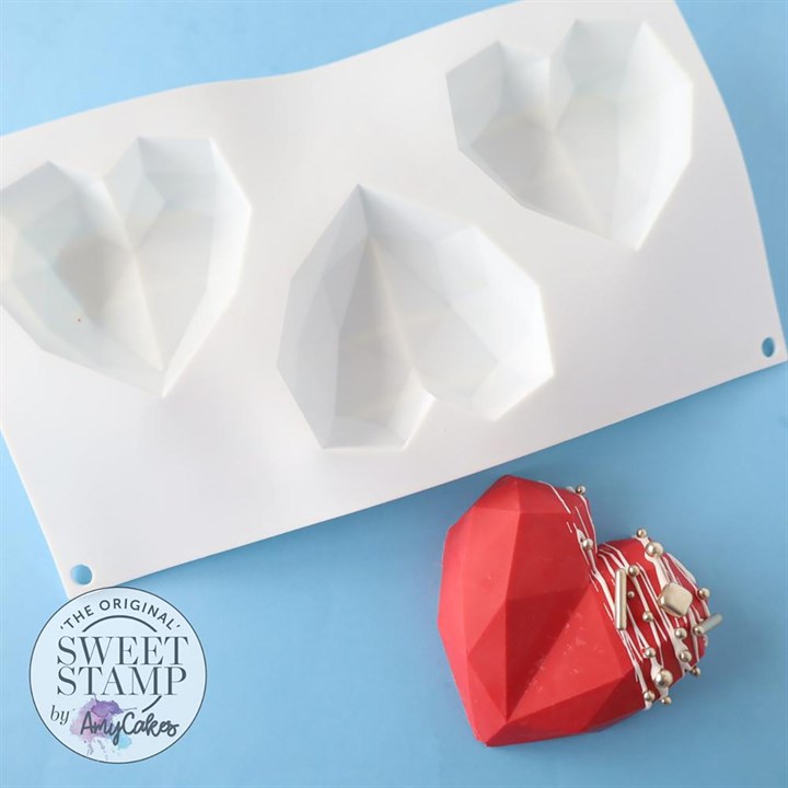 Sweet Stamp Geometric Heart Mould - Regular