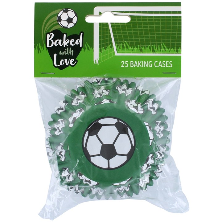 Baked with Love Foil-Lined Football Baking Cases - Pack of 25