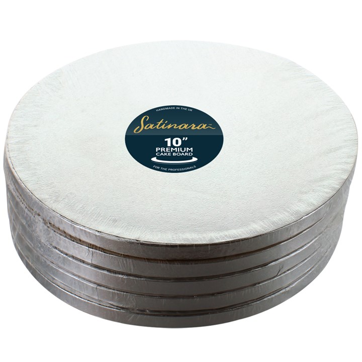 5 Satinara Round Cake Boards 10"