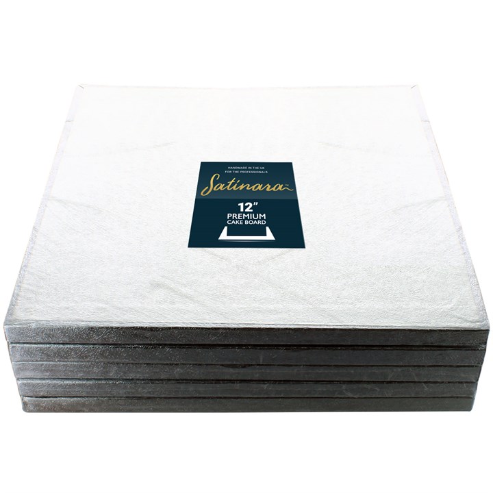 5 Satinara Square Cake Boards 12"