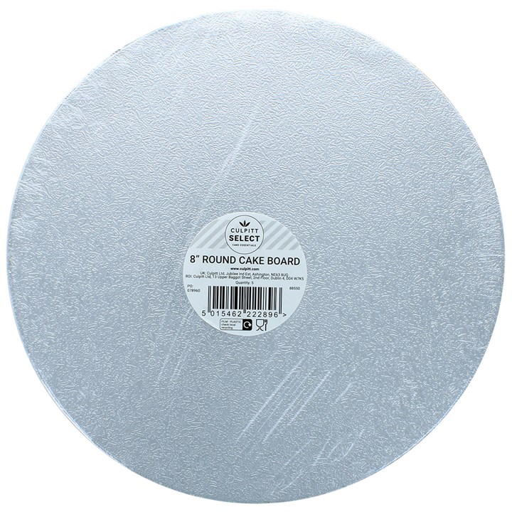 Culpitt Select Cake Boards, Round, 8" - 5 Pack