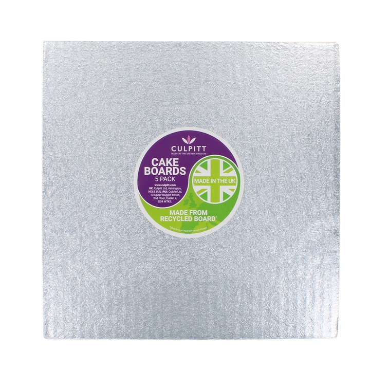 Silver UK Lightweight Square Board-254mm (10")-5pk