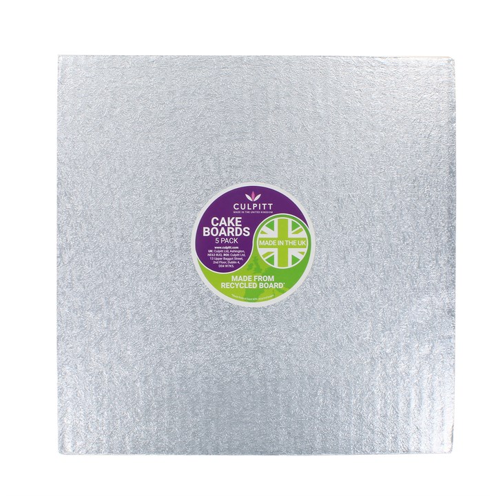 Silver UK Lightweight Square Board-304mm (12")-5pk