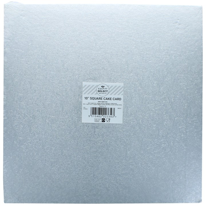 Culpitt Select 3mm Cake Cards, Square, 10 Inch - 10 Pack
