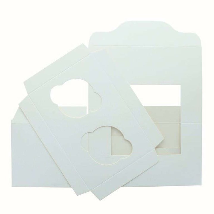 Bulk Pack - White 2 Hole Window Cupcake Box - Pack of 25