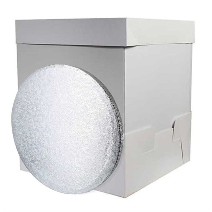 Extra Tall White Cake Box & Cake Board Combo - 12"