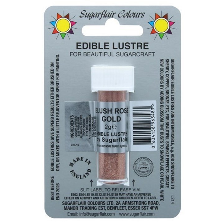 Sugarflair Lustre Dusting Colour - Blush Rose Gold