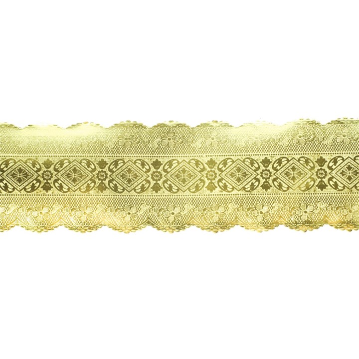 Gold Coloured Embossed Cake Band - 64mm x 100m