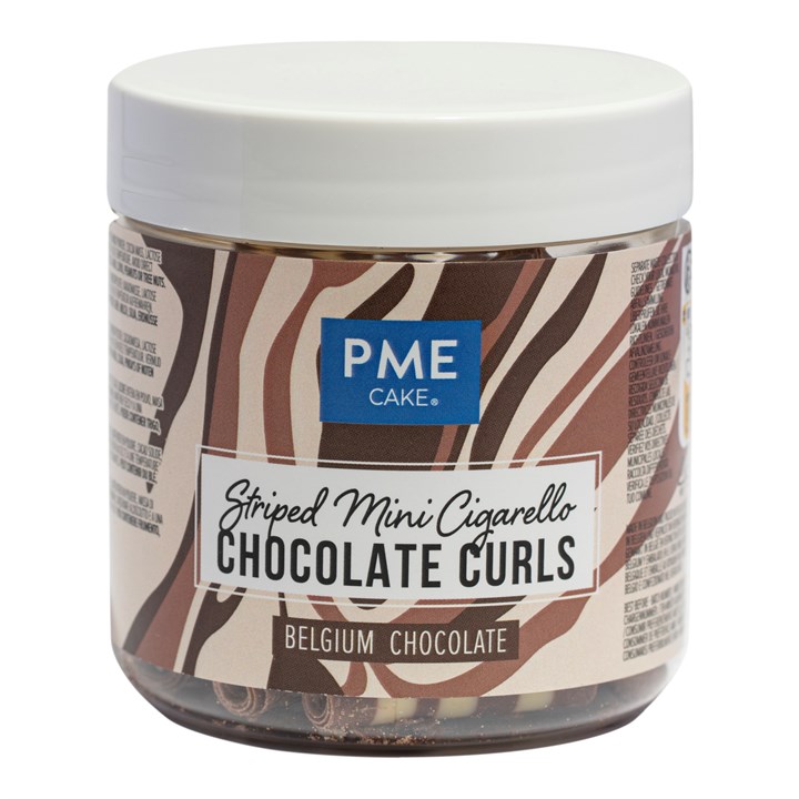 PME Mini Striped Belgian Chocolate Cigarellos - 100g