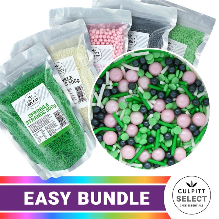 Culpitt Select Party Cake Sprinkles Bundle -  Green & Pink