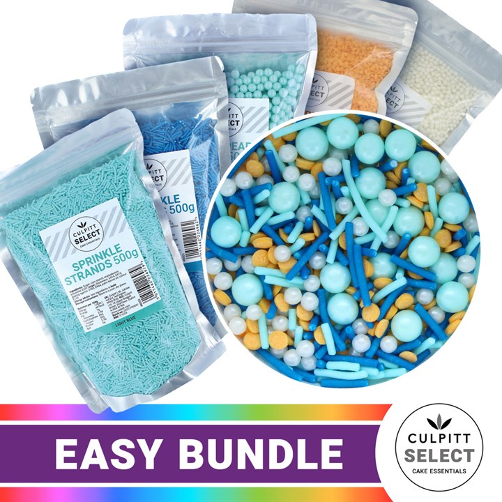 Culpitt Select Party Cake Sprinkles Bundle -  Blue & Orange