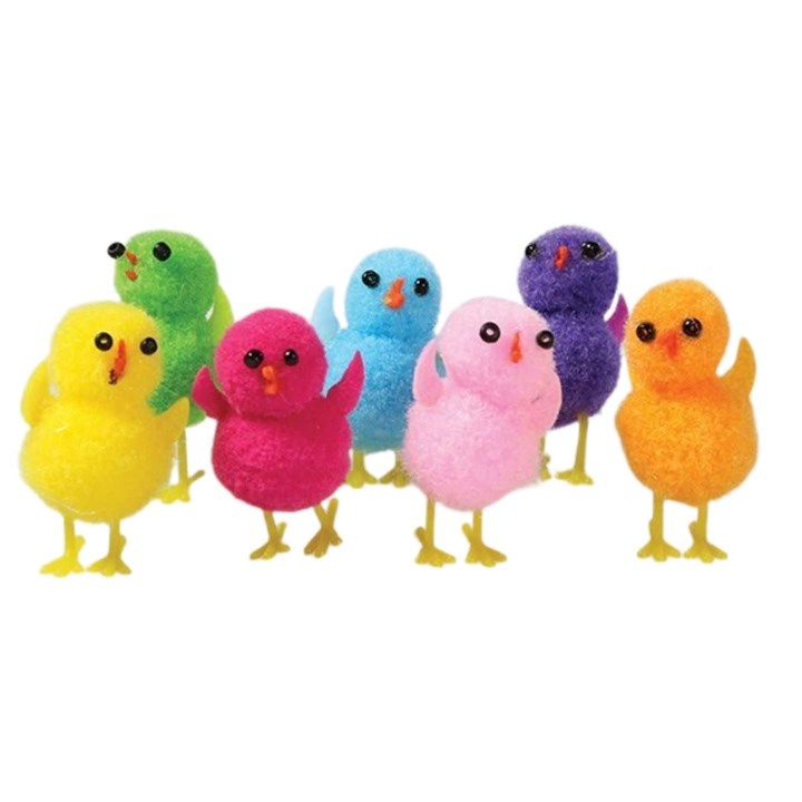 Small Assorted Pompom Chicks - 32mm