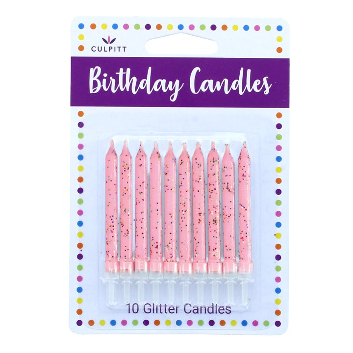 Blossom Glitter Candles - Pack of 10