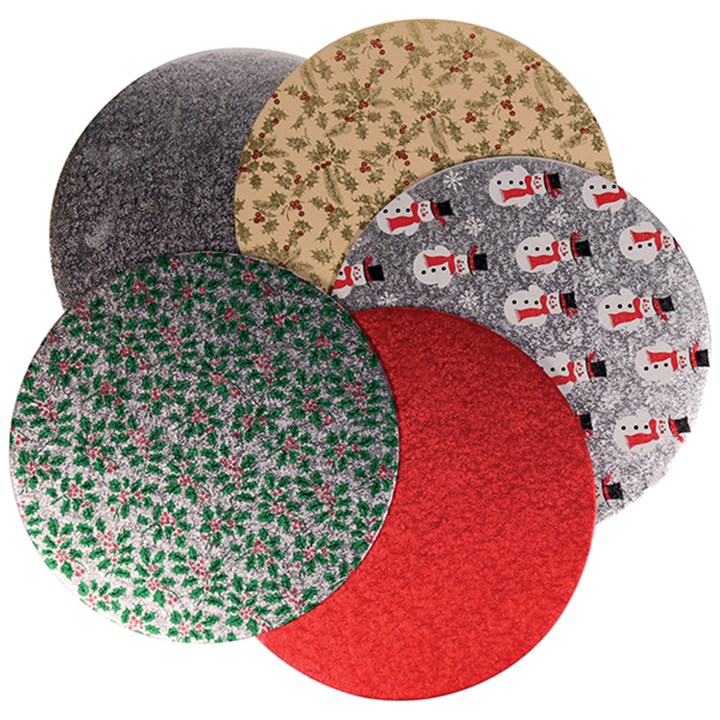10" Round Christmas Cake Boards | Pack of 10