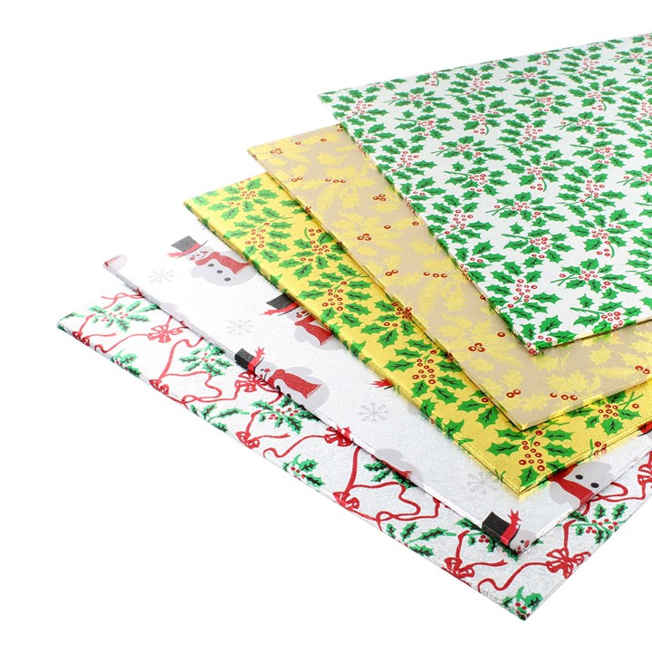 10" Square Christmas Cake Boards | Pack of 10