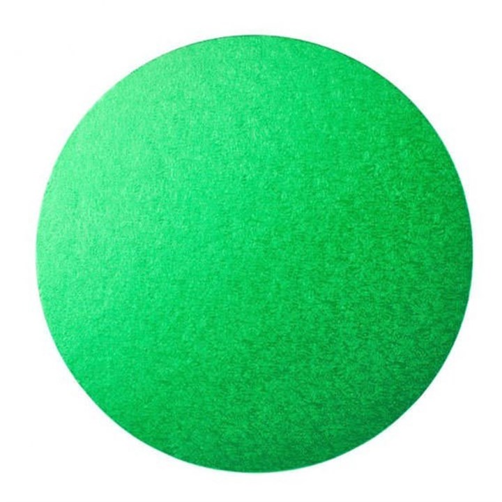 Bulk Pack - Round Grass Green Cake Drum Board - 12" - Pack of 5